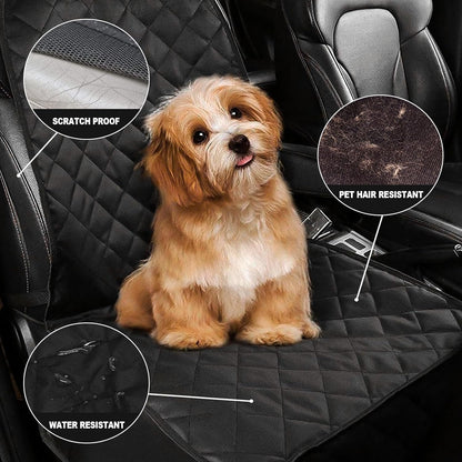 Dog Car Seat Cover for Cars Suvs Trucks, Thicked 600D Oxford Heavy Duty Waterproof Front Car Seat Covers for Dogs Durable Nonslip Padded Pet Car Seat Protector with Side Flaps, 2 Pack